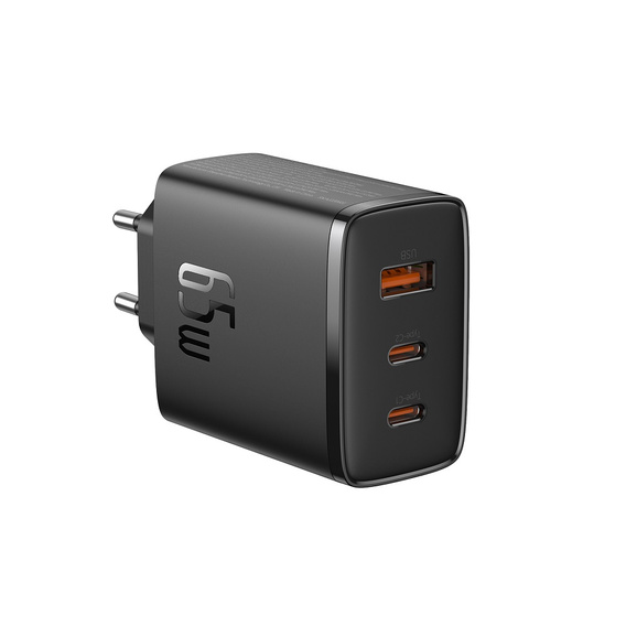 Baseus Cube Pro – ładowarka sieciowa 65W, 2x USB-C + 1x USB-A, czarna