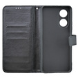 Etui z klapką do Oppo A38 4G / Oppo A18 4G, Crazy Horse Wallet, czarne