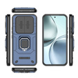 Etui pancerne do Realme 14 Pro+ 5G, z osłoną aparatu i podstawką, niebieskie