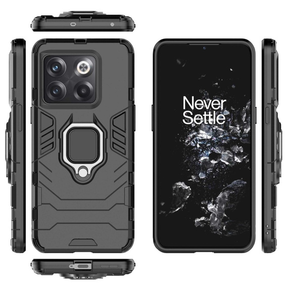 Etui do OnePlus 10T 5G, Kickstand Ring, czarne
