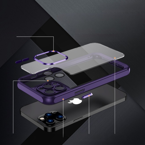 Etui do iPhone 12 Pro Max, ERBORD Impact Guard, ciemnofioletowe