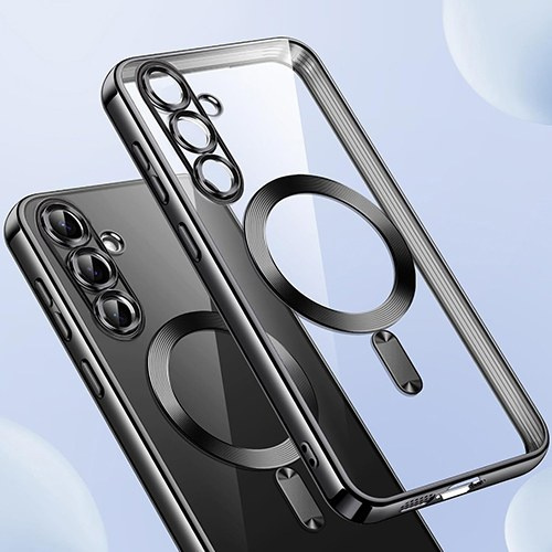 Etui do Samsung Galaxy A17 5G, Electro MagSafe, przezroczyste z czarnymi bokami