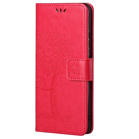 Etui Wallet do Xiaomi Redmi Note 11/11S, Drzewo, czerwone