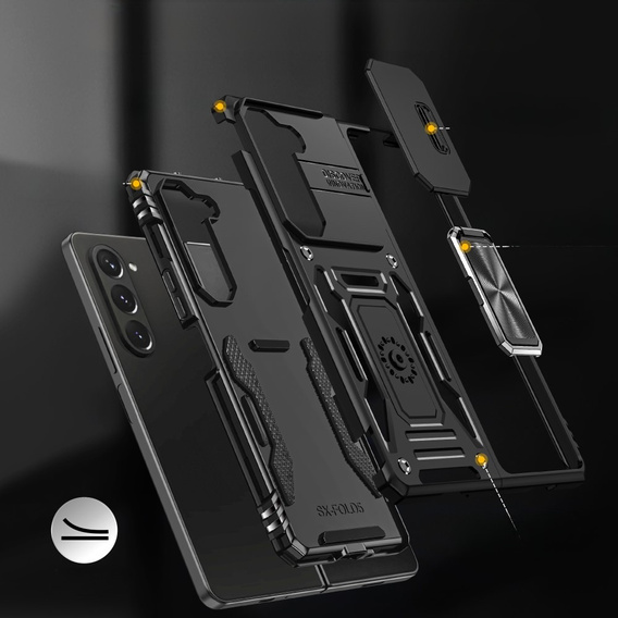 Etui pancerne do Samsung Galaxy Z Fold6 5G, CamShield Slide, czarne