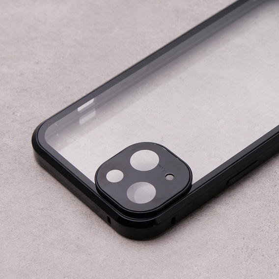 Etui do iPhone 13, Magnetic Dual Glass, czarne