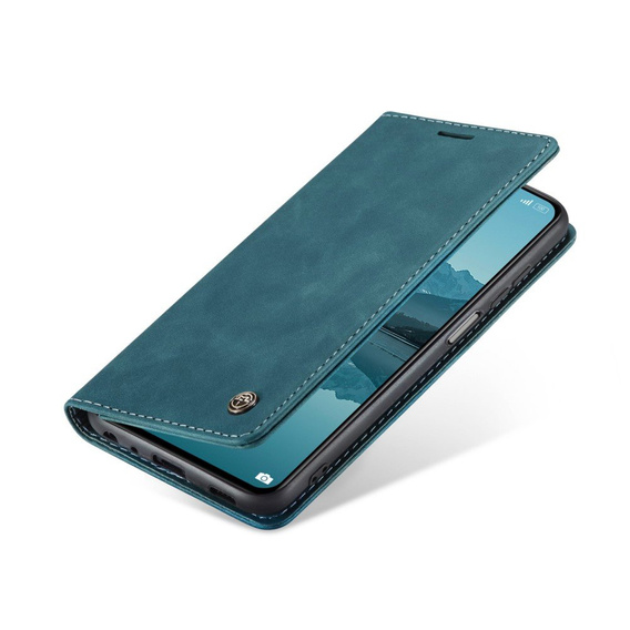 Etui CASEME do Xiaomi Redmi Note 10 Pro, Leather Wallet Case, niebieskie