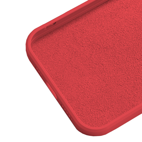 Zestaw Etui Silicone Mag Cover do iPhone 13 Pro, czerwone + Szkło
