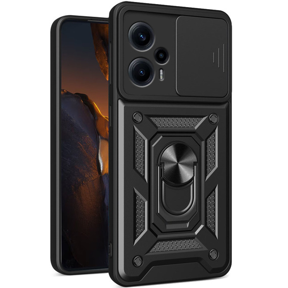 Etui pancerne do Xiaomi Poco F5, CamShield Slide, czarne