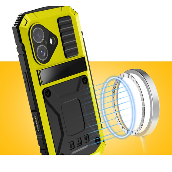 Etui R-JUST z podstawką i wbudowanym szkłem do iPhone 17