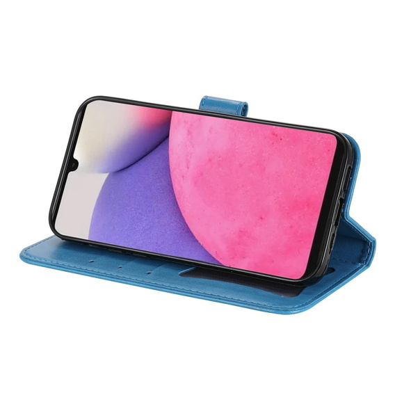 Etui z klapką do Samsung Galaxy A33 5G, Mandala, niebieskie