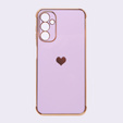 Etui do Samsung Galaxy A14 4G/5G, Electro heart, fioletowe