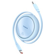 Zwijany kabel Baseus Free2Draw Mini USB-C 100W – niebieski