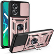 Etui pancerne do Oppo A17, CamShield Slide, różowe rose gold