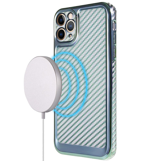 Etui do iPhone 14 Pro Max Carbon Slim Case Obudowa, Niebieskie