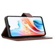 Etui z klapką do Oppo A38 4G / Oppo A18 4G, Crazy Horse Wallet, brązowe