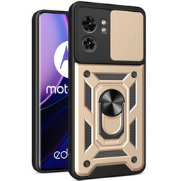 Etui pancerne do Motorola Edge 40, CamShield Slide, złote