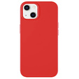 Etui do iPhone 13 Mini, Silicone Lite, czerwone