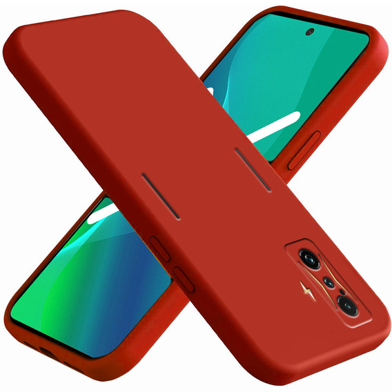 Etui do Xiaomi POCO F4 GT, Silicone Lite, czerwone