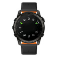 Pasek Silikonowy QuickFit do Garmin Fenix 26mm, Czarny / Pomarańczowy