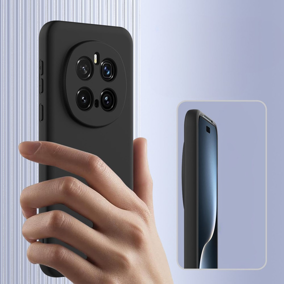 Etui silikonowe do Honor Magic7 Pro 5G – czarne, kompatybilne z MagSafe, antywstrząsowe