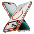 Etui pancerne do MagSafe bezbarwne z pomarańczowymi bokami do iPhone 17 Pro