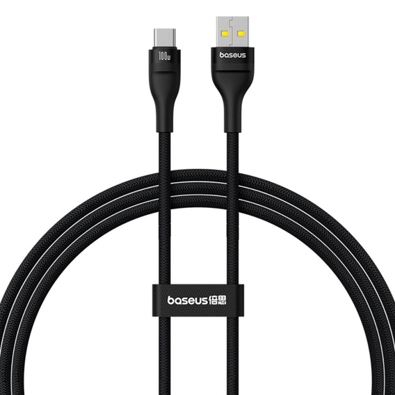 Baseus Flash 2 – kabel USB-A do USB-C 100W 2 m, czarny