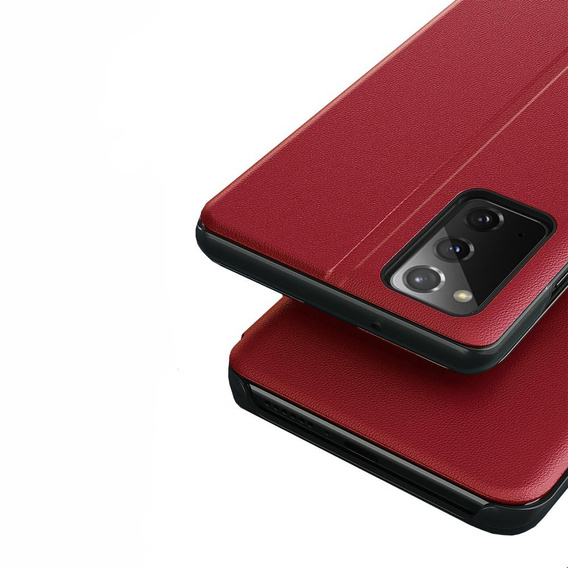 Etui z klapką do Samsung Galaxy A32 5G, Window View, czerwone