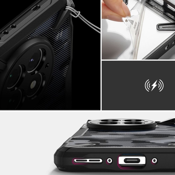 Etui RINGKE do OnePlus 13, Fusion X, Kamuflaż Czarne