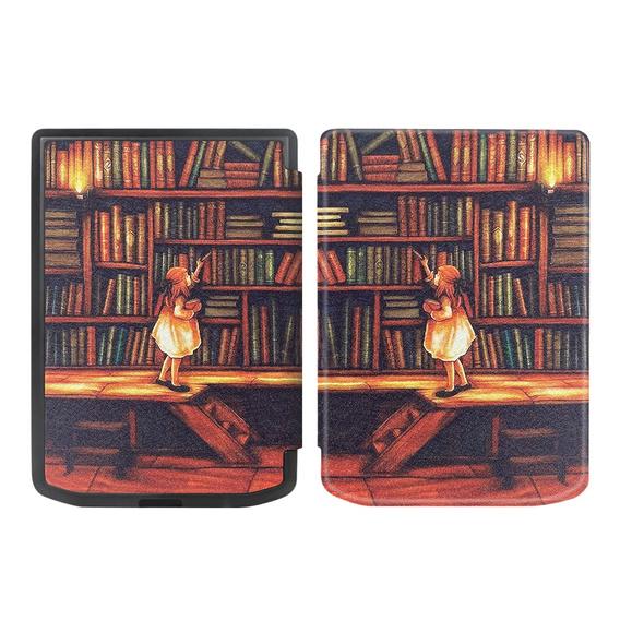Etui do PocketBook Verse / Verse Pro, Smartcase, Library girl