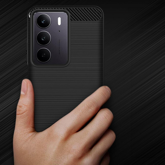 Etui Carbon do Realme C71 – wytrzymałość i sportowy styl, czarne