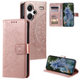 Etui z klapką do Xiaomi Redmi Note 13 Pro+, Mandala, różowe rose gold