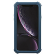 Etui pancerne do iPhone XR, Dexnor Full Body, granatowe