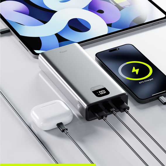 Allity Power Bank APB-100 PD QC 22.5W 20000 mAh - szary