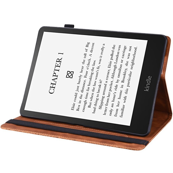 Etui do Amazon Kindle Paperwhite 5 (2021), Imprinted Flower, brązowe