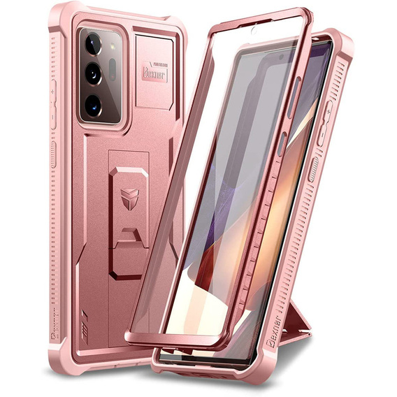 Etui pancerne do Samsung Galaxy Note 20 Ultra, Dexnor Full Body, Różowe
