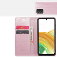 Etui z klapką CASEME do Samsung Galaxy A33 5G, Waxy Textured, różowe