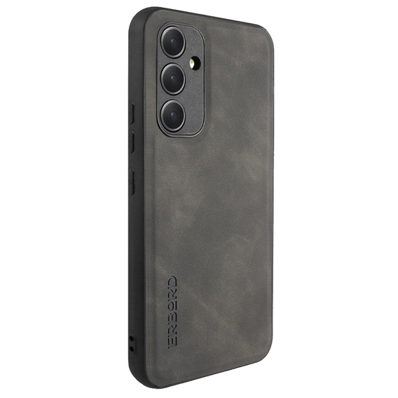 Etui do Samsung Galaxy A54 5G, ERBORD Business, z blaszką do uchwytów samochodowych, szare