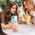 Etui do Samsung Galaxy A12 / M12 / A12 2021, Electro heart, niebieskie