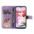 Etui z klapką do Samsung Galaxy M34 5G, Mandala, fioletowe
