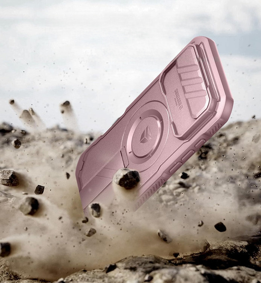 Etui Dexnor pancerne z podstawką i przesłoną aparatu, do MagSafe do iPhone 17 Air