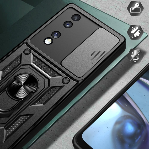 Etui pancerne do Honor 70 5G, CamShield Slide, czarne