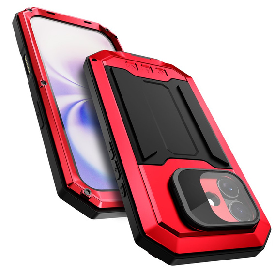 Etui pancerne  R-JUST z osłoną ekranu i podstawką do iPhone 17