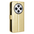 Etui z klapką do Xiaomi Redmi 14C / Xiaomi Poco C75, Crazy Horse Wallet, złote