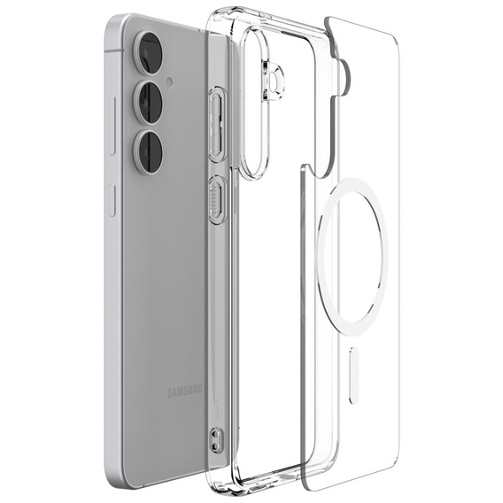 Etui Spigen Ultra Hybrid Mag MagSafe do Samsung Galaxy S25 Ultra, Clear / White