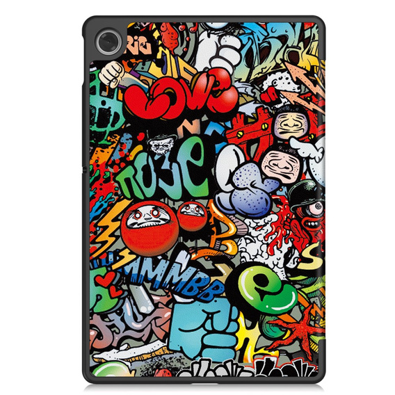 Etui do Lenovo Tab 10.1" TB311FU, Smartcase, graffiti