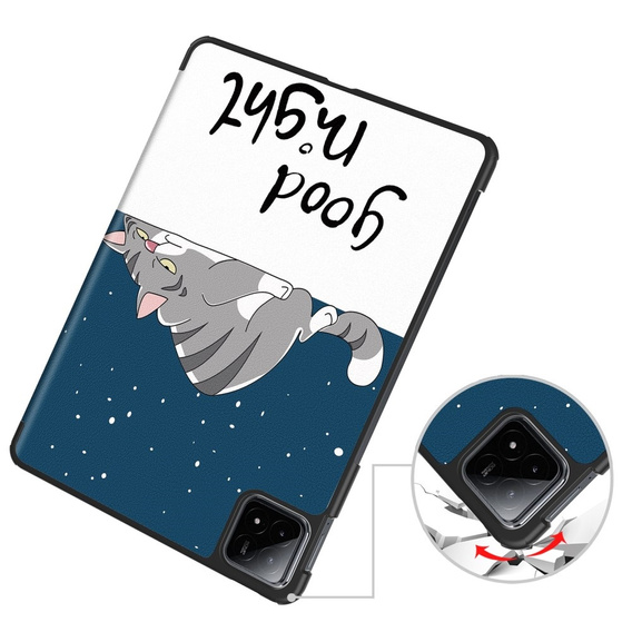 Etui do Xiaomi Pad 6S Pro 12.4, Smartcase, cat