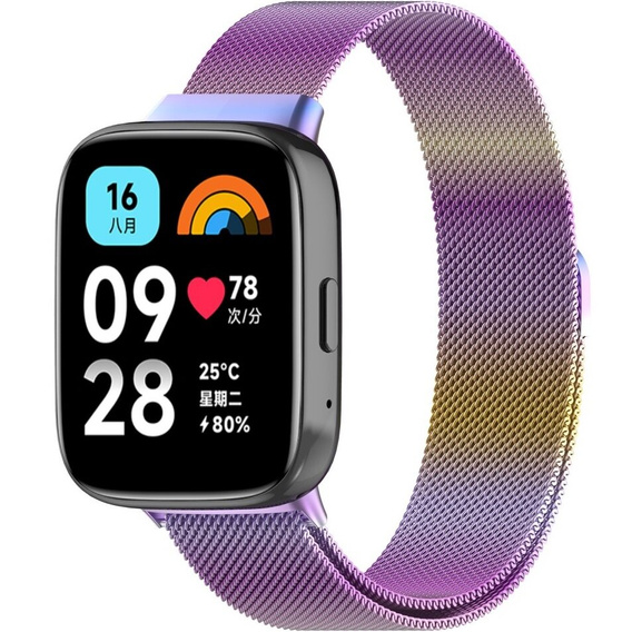 Pasek Bransoleta Milanese do Xiaomi Redmi Watch 3 Active, Wielokolorowa