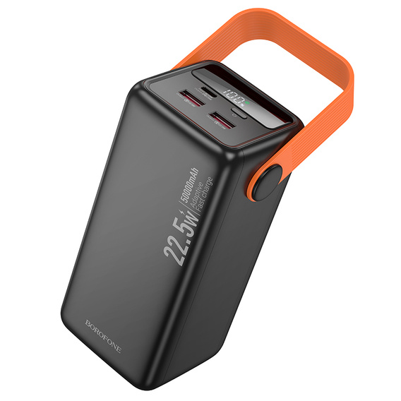 Borofone Power Bank 50000mAh BJ66A Magnifico - 2xUSB + Typ C - QC 3.0 22,5W + PD 20W - czarny