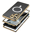 Etui Magnetic Dual Glass MagSafe do Samsung Galaxy S24 Ultra, złote