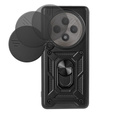 Etui pancerne do Oppo Reno 12FS / Oppo Reno 12F, CamShield Slide, czarne